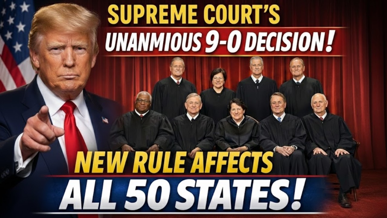 Every American Impacted: Supreme Court's Unanimous 9-0 Decision — New Rule Affects All 50 States!
