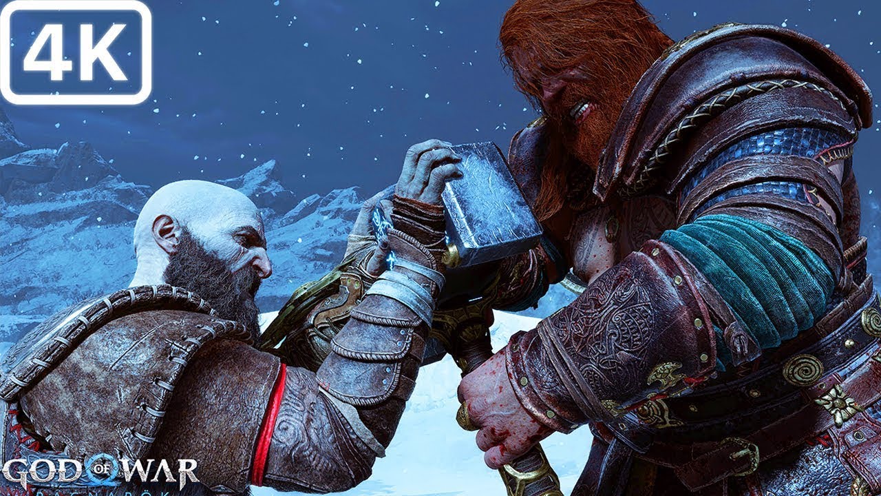 KRATOS VS THOR FIRST FIGHT GOD OF WAR RAGNAROK (FULL FIGHT HD)