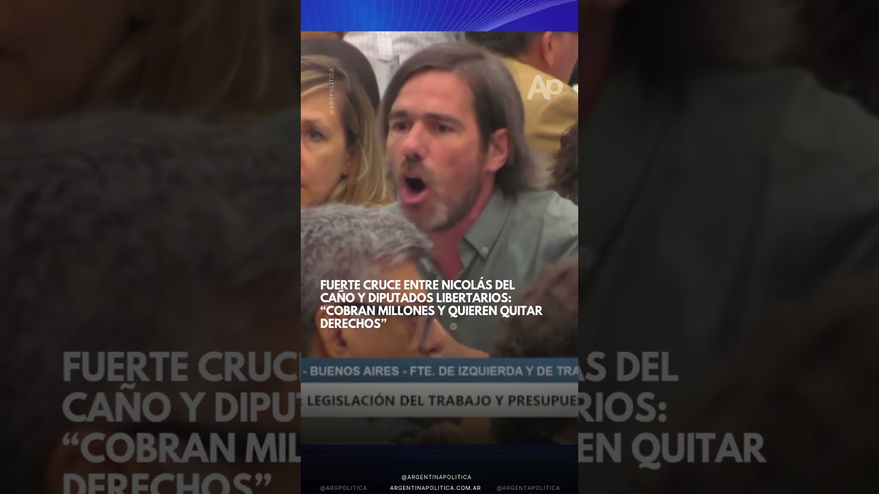 EL TENSO CRUCE ENTRE NICOL&Aacute;S DEL CA&Ntilde;O Y DIPUTADOS LIBERTARIOS #lalibertadavanza #argentinapolitica