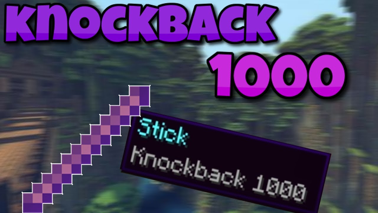 KNOCKBACK 1000 STICK in Minecraft: Bedrock Edition using commands! (Updated)