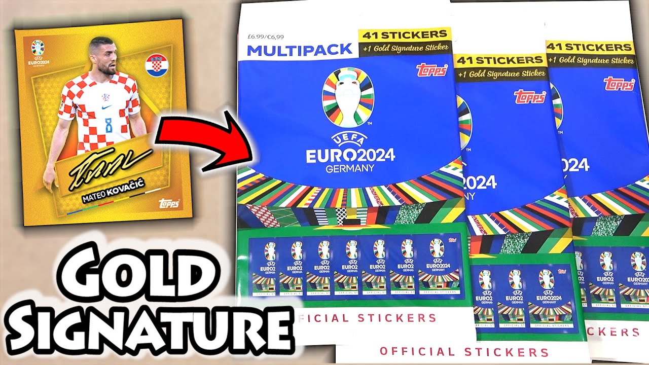 *NEW* EURO 2024 TRIPLE MULTIPACK OPENING | Gold Signature Sticker Search  (21 Packs) 3 Multipacks