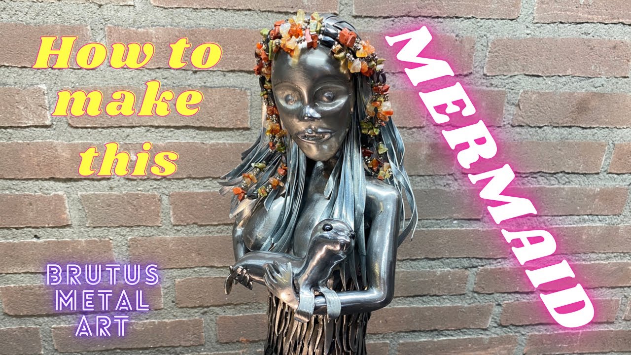 How to make this Metal Art Mermaid sculpture from cutlery
