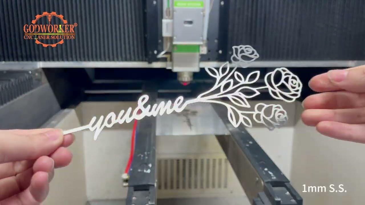metal flower cutting with Godworker fiber laser cutting machine #metalcutting #fiberlasercutter