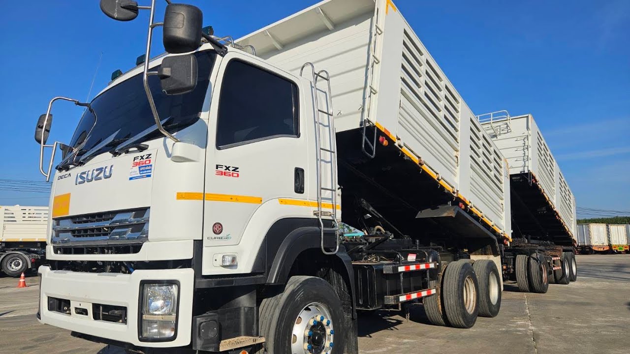 ISUZU 360 พ่วงดั๊มพ์คู่นี้ เป็นรถผลิตปี65 แต่จดปี66 สภาพบอกได้ว่าสดมาก เดิมบางทุกจุด ราคาถูกด้วยจร้า