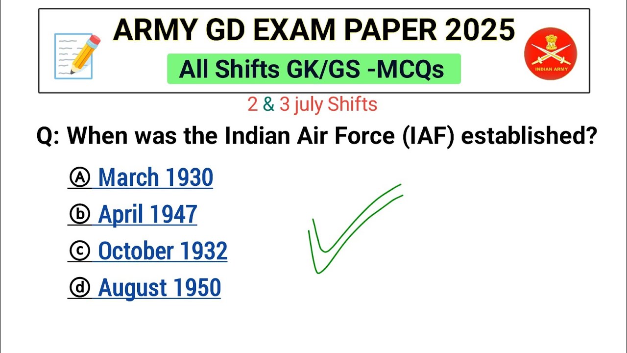 Army GD Exam original paper 2025 | Army GD all shifts GK GS questions | Army Agniveer paper analysis