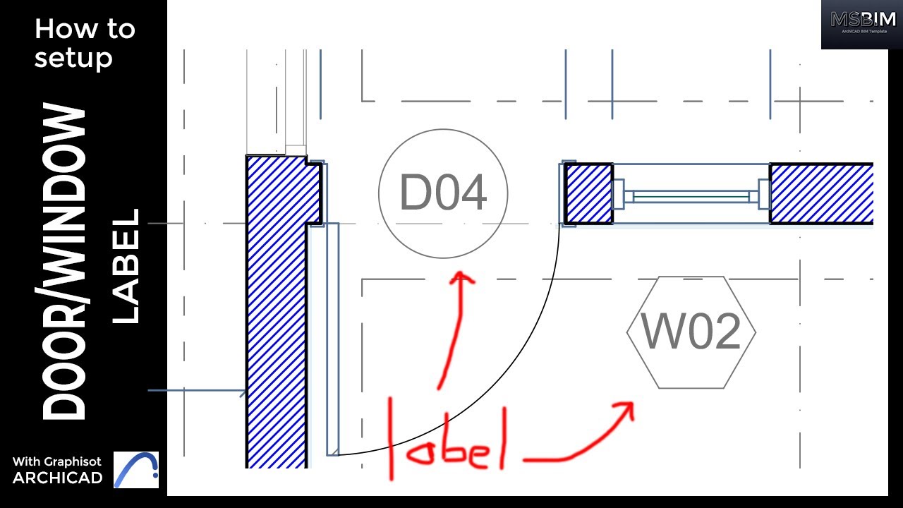How to setup a  BIM Door/Window Label Effectively | ArchiCAD Tutorial