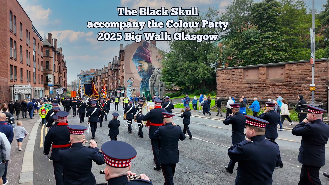 The Black Skull accompany The Colour Party - Glasgow Big Walk 2025