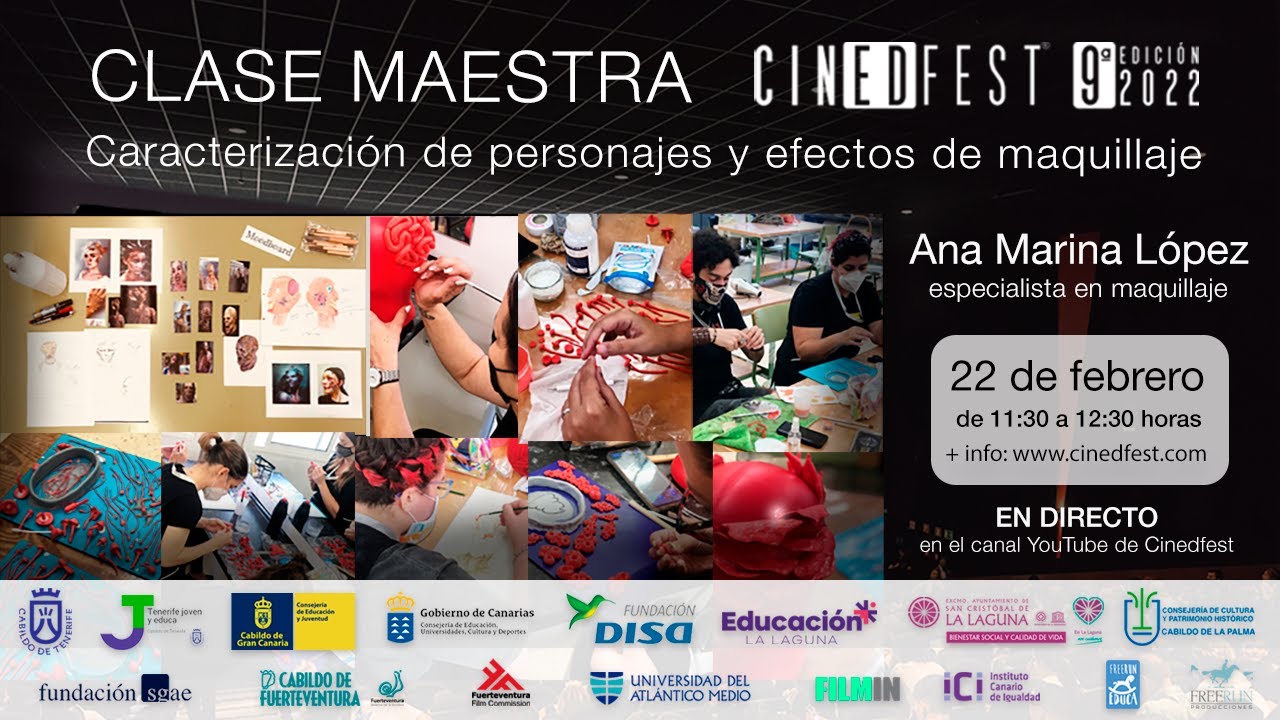 Clase Maestra Cinedfest - caracterización de personajes y efectos de maquillaje