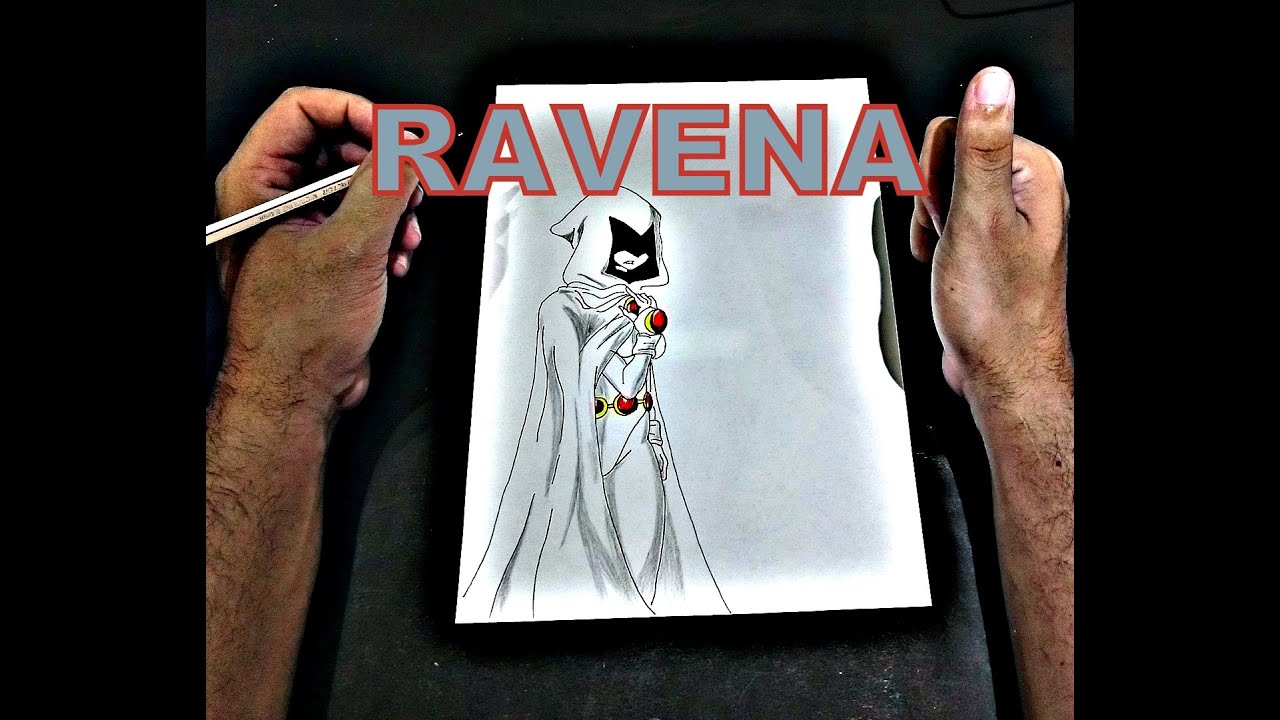 como desenhar ravena, jovens titãs, how to draw, como dibujar a Raven