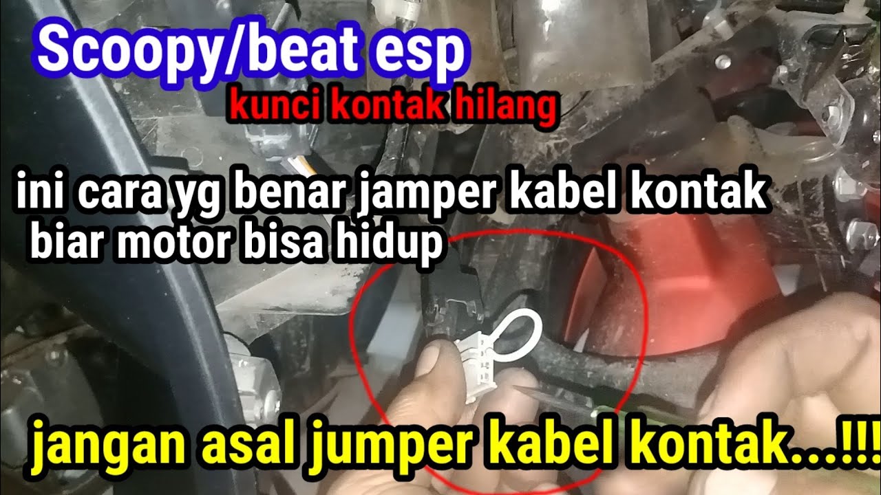 Jangan asal jamper kabel kontak Scoopy esp,ini cara yg benar