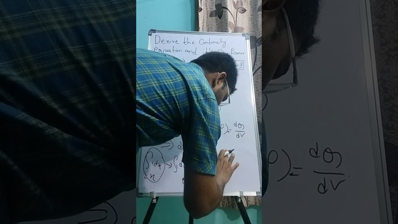 Derivation and significance of the continuity equation 