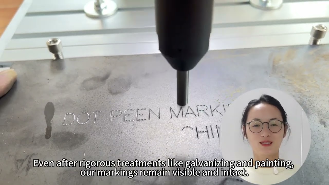 HeatSign DE01: Deep Dot Peen Marking on Carbon Steel &ndash; Permanent Marks Even After  Painting
