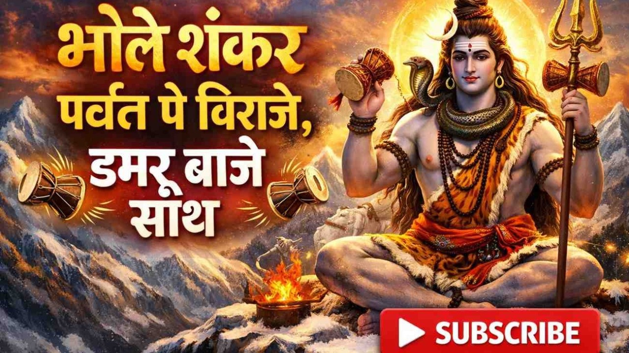 भोले शंकर पर्वत पे विराजे | डमरू बाजे साथ | Mahadev Shiv Bhajan | Shiva Devotional Song