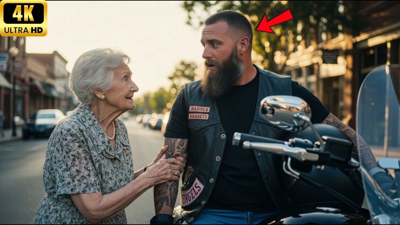 Kannst du heute so tun, als wärst du mein Sohn?, fragte eine 86-jährige Frau die Hells Angels.