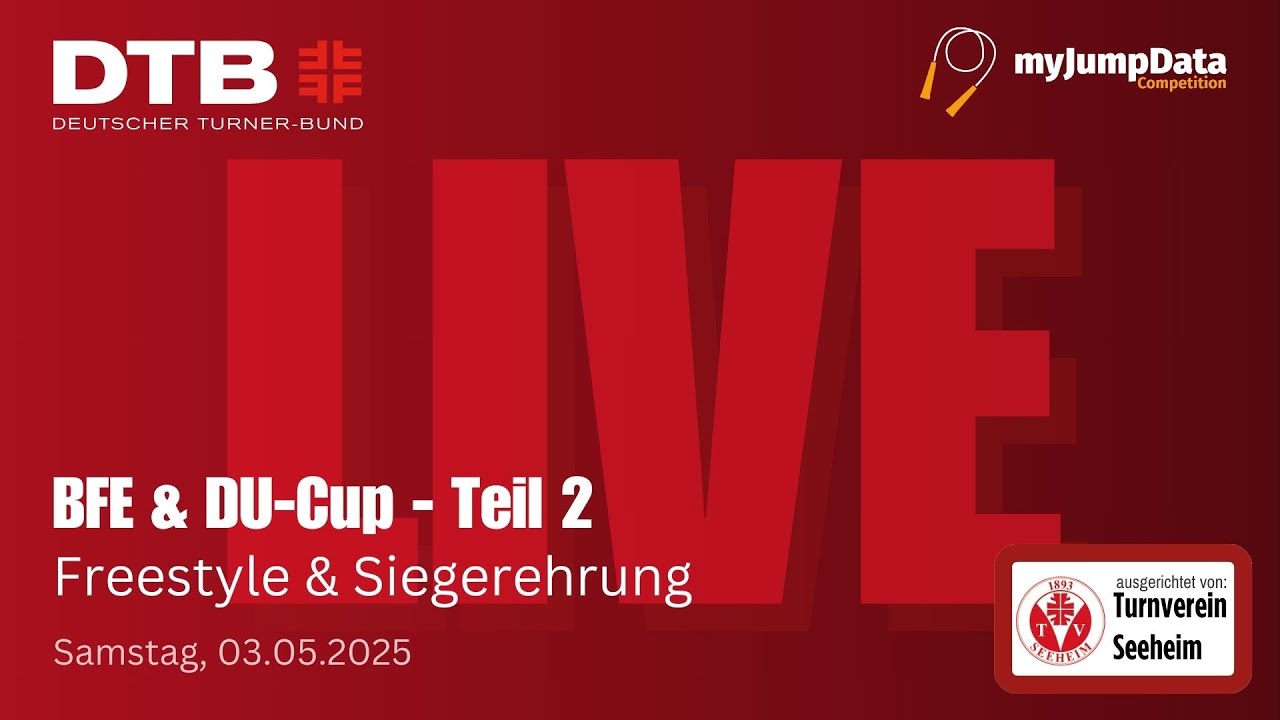 Bundesfinale Einzel & DU-Cup - Teil 2 (Freestyle & Siegerehrung) | Rope Skipping 2025