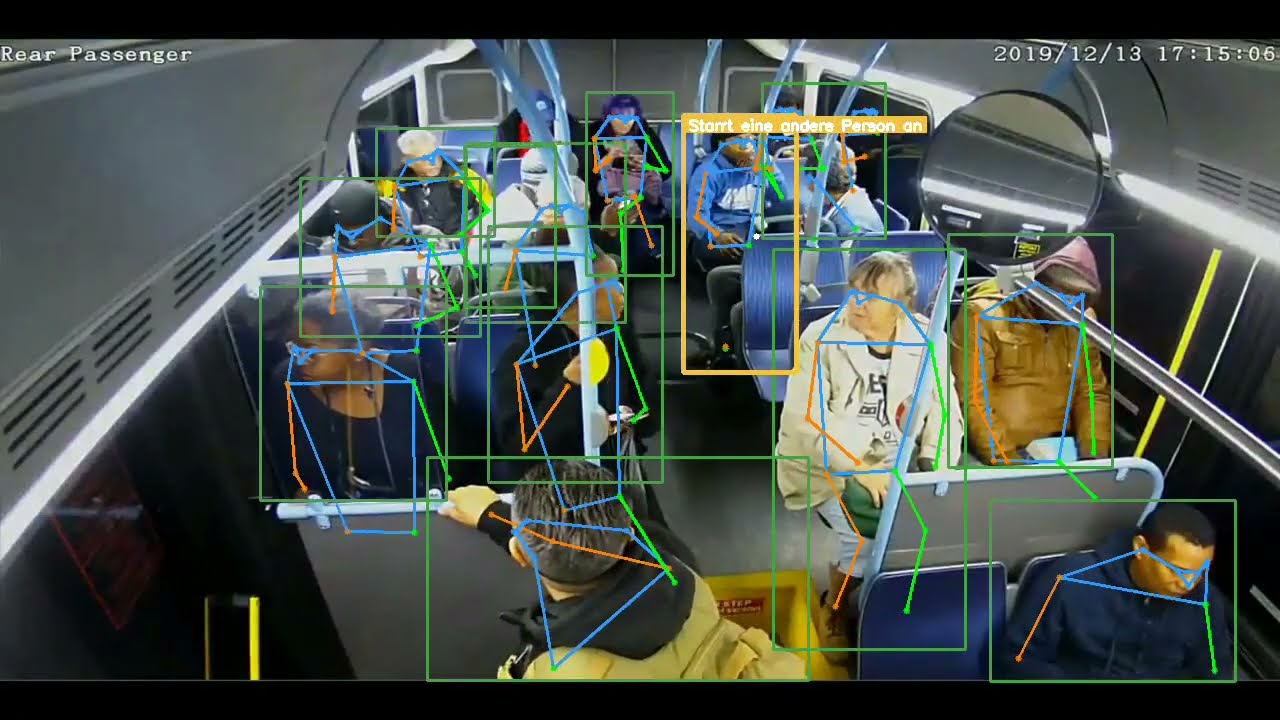 LINDERA KI erkennt Aggression in Bus & Bahn | Standard-Kamera | DSGVO-konform
