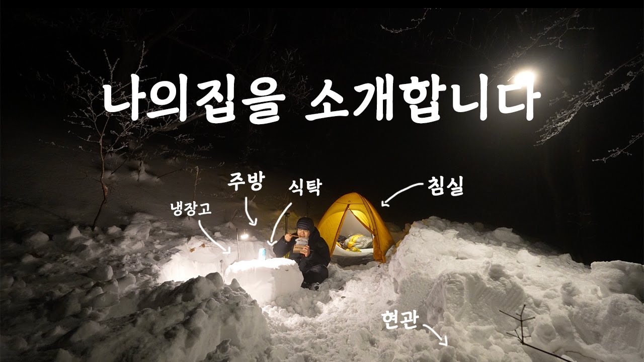 눈속에 파묻혀서 내집 짓고 보낸 하루 ☃️⛺️ | 선자령 설국 백패킹