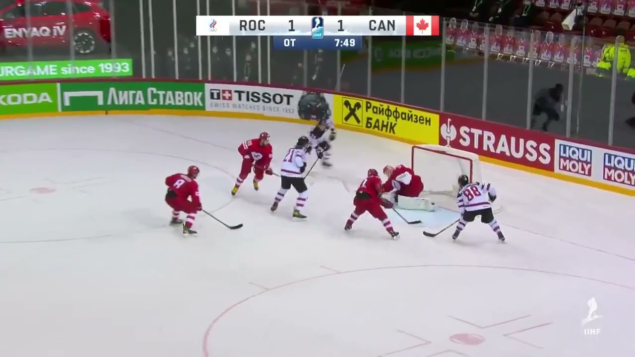 Andrew Mangiapane winnig goal ROC : Canada IIHF 2021 WM Championship