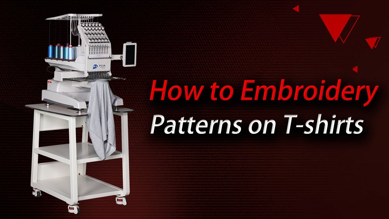 How to Embroider Patterns on T-shirts with Household Machine丨FUJA Embroidery Machine