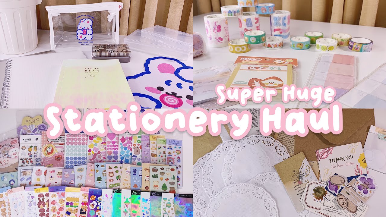 •. Huge Shopee Stationery Haul #27 || Sticker sheets, Notebook, Journaling Kit, ... .• Indonesia