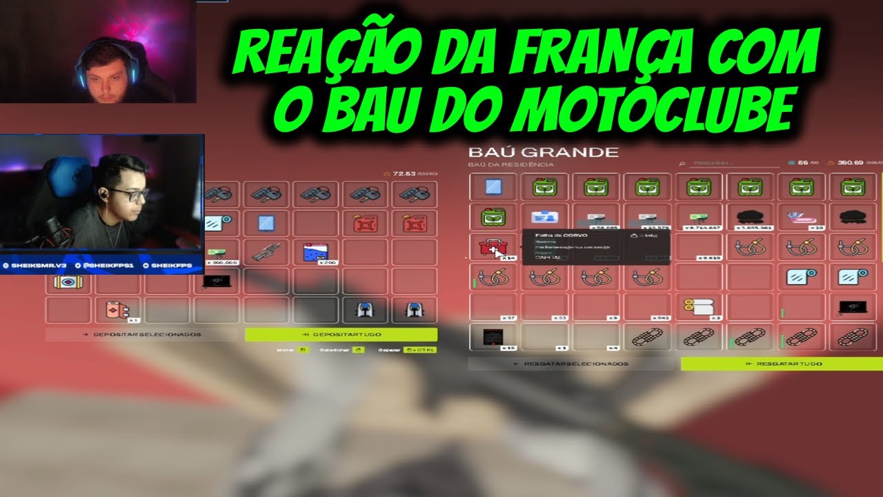 REAÇÃO DA FRANÇA COM  O BAU DO MOTOCLUBE