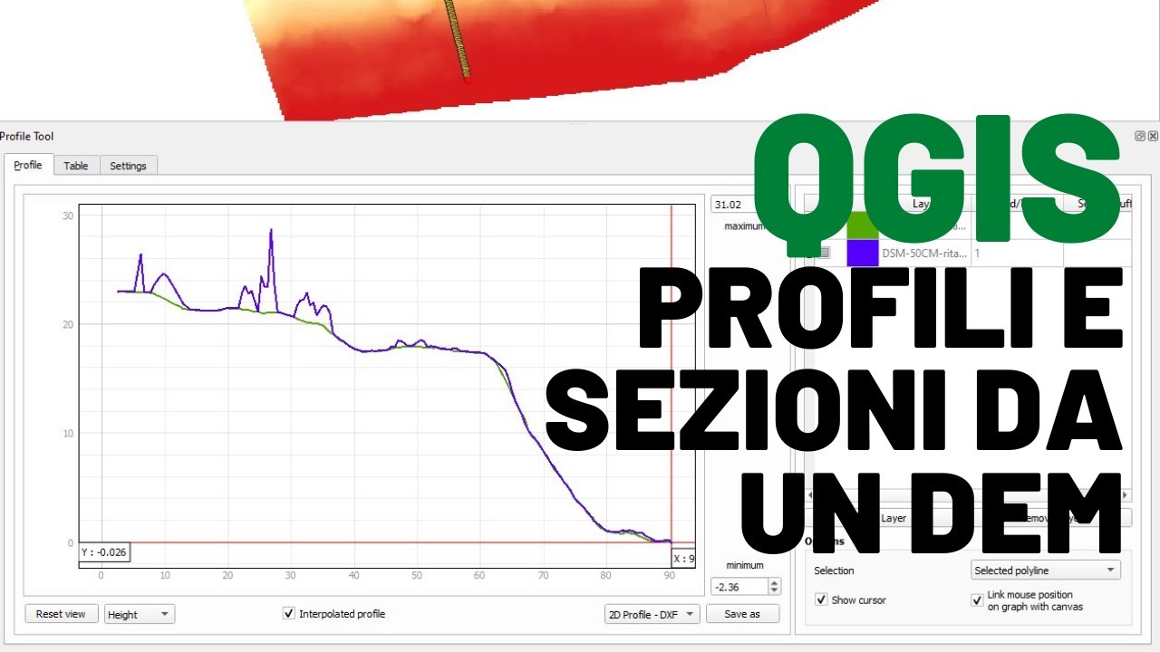 QGIS - Sezioni da un DEM