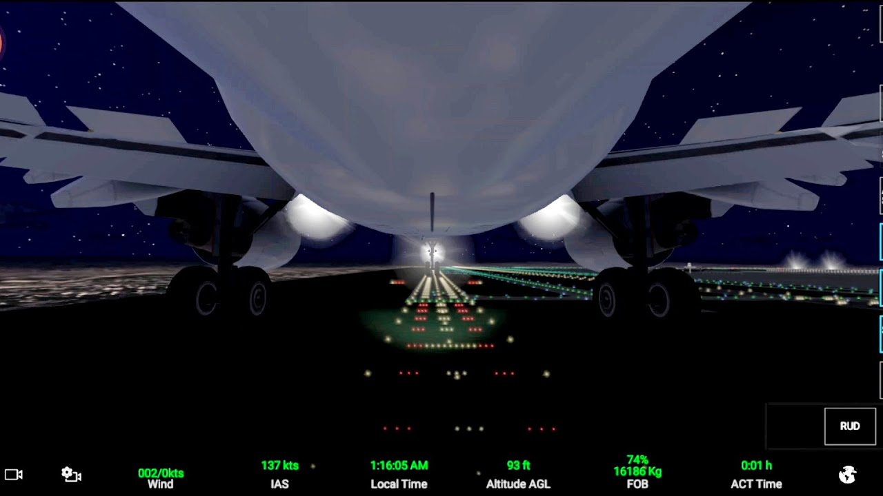Night Landing At Beautiful Runway. #views  #videos #short #tranding