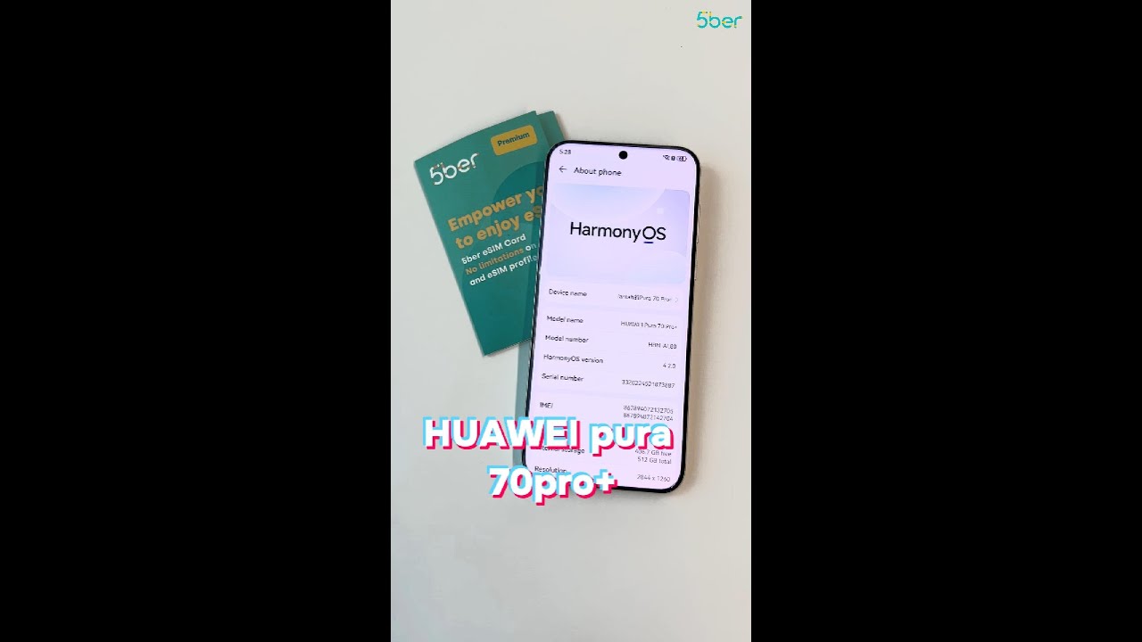 HUAWEI pura 70 PRO+ | 5ber.eSIM lets your phone come to life with a new look! #huawei5g #huawei