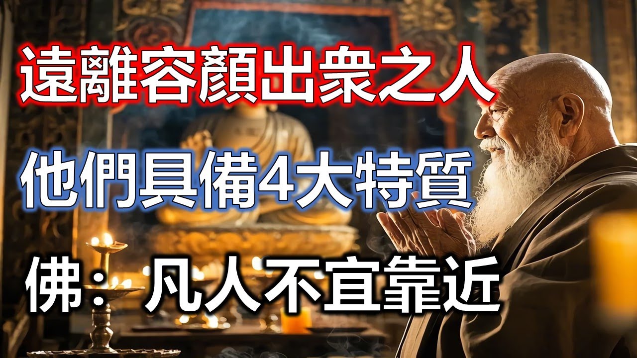 爲何要遠離容顏出衆之人？佛理：他們具備4大特質，凡人不宜靠近！#佛學#智慧#因果