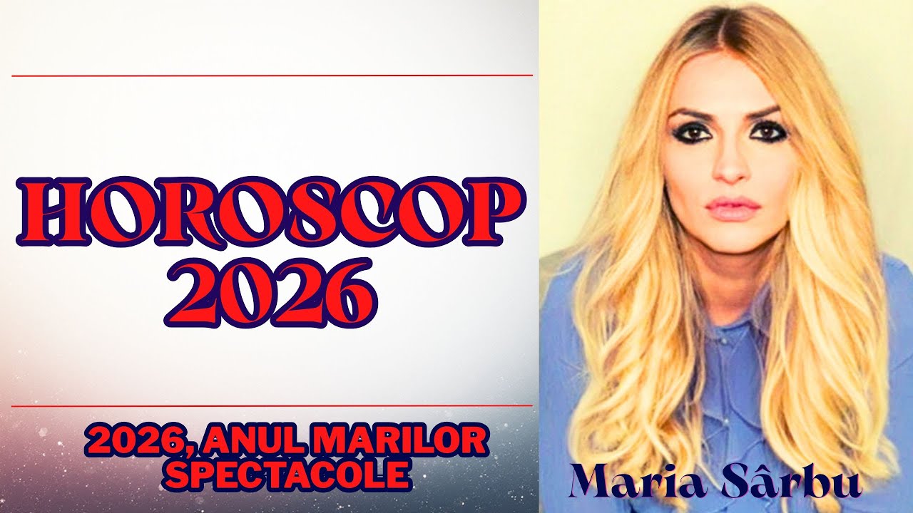 Horoscop 2026, ANUL MARILOR SPECTACOLE Previziuni Maria Sarbu, astrologie, Predictii, previziuni