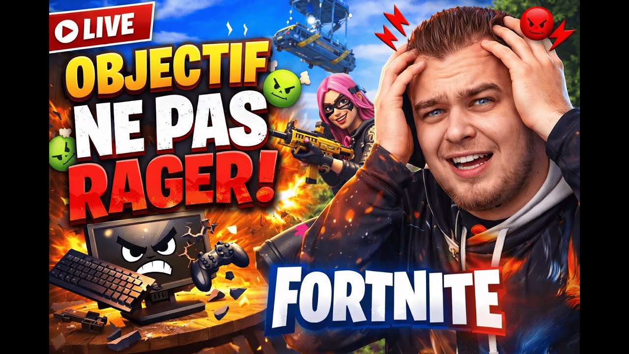 LIVE OBJECTIF NE PAS RAGER SUR FORTNITE !