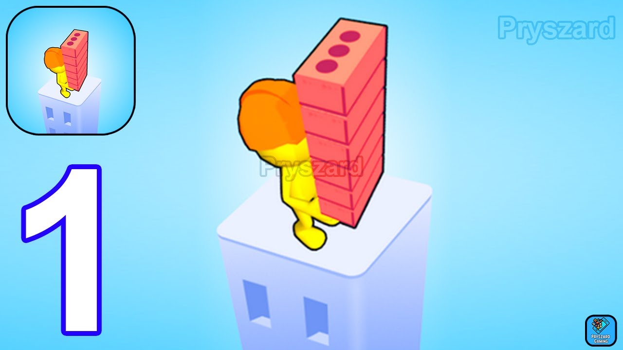 Grow Tower: Block Island - Gameplay Walkthrough Part 1 Tutorial Stickman Tower Craft (Android, IOS)