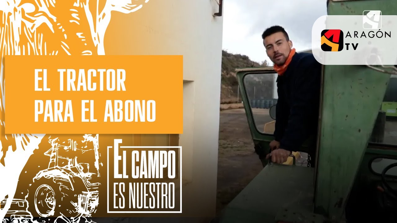 Preparando el tractor para el abono