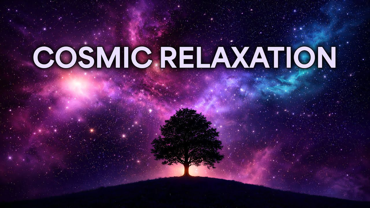 Silent Tree Under a Crimson Galaxy | Dark Night Ambient
