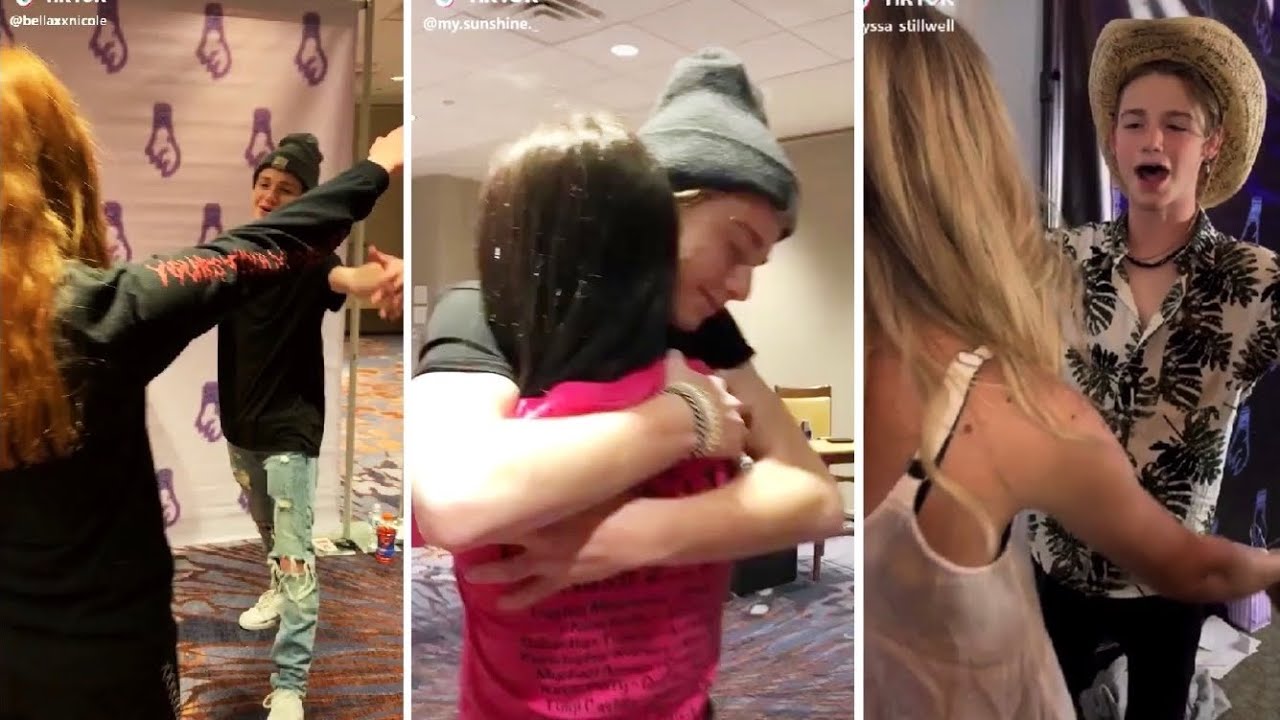 payton moormeier hugging fans compilation