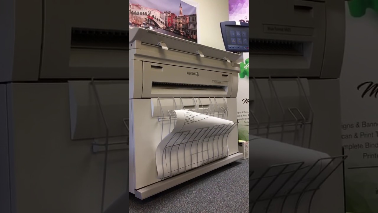 Wide Format Architectural Drawing Printer at Work