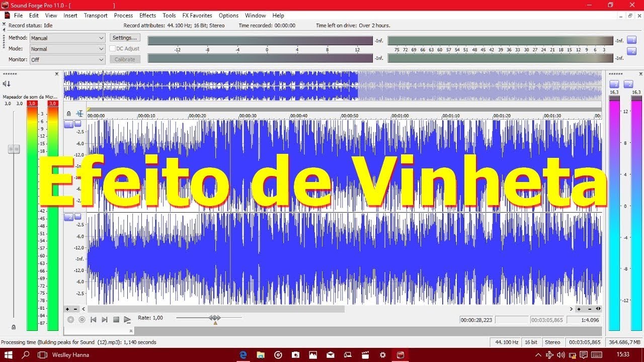 Efeito vinheta - Sound Forge