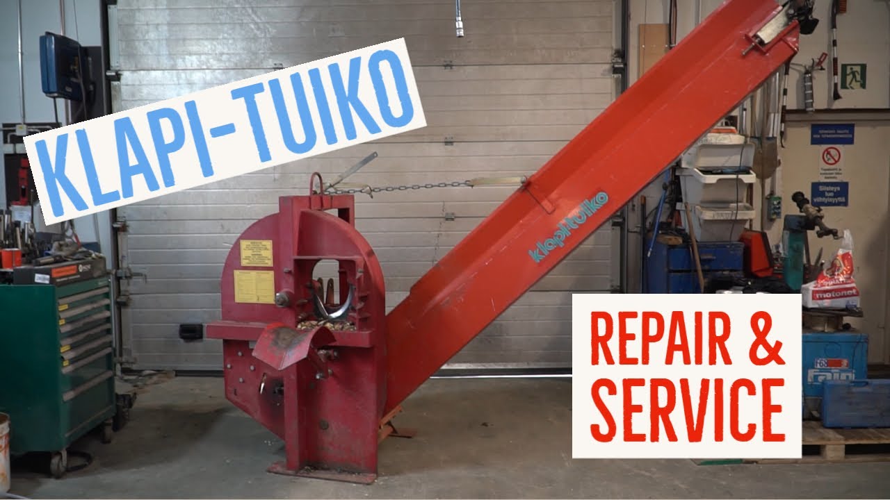 Weld & bearing repair for firewood machine conveyor