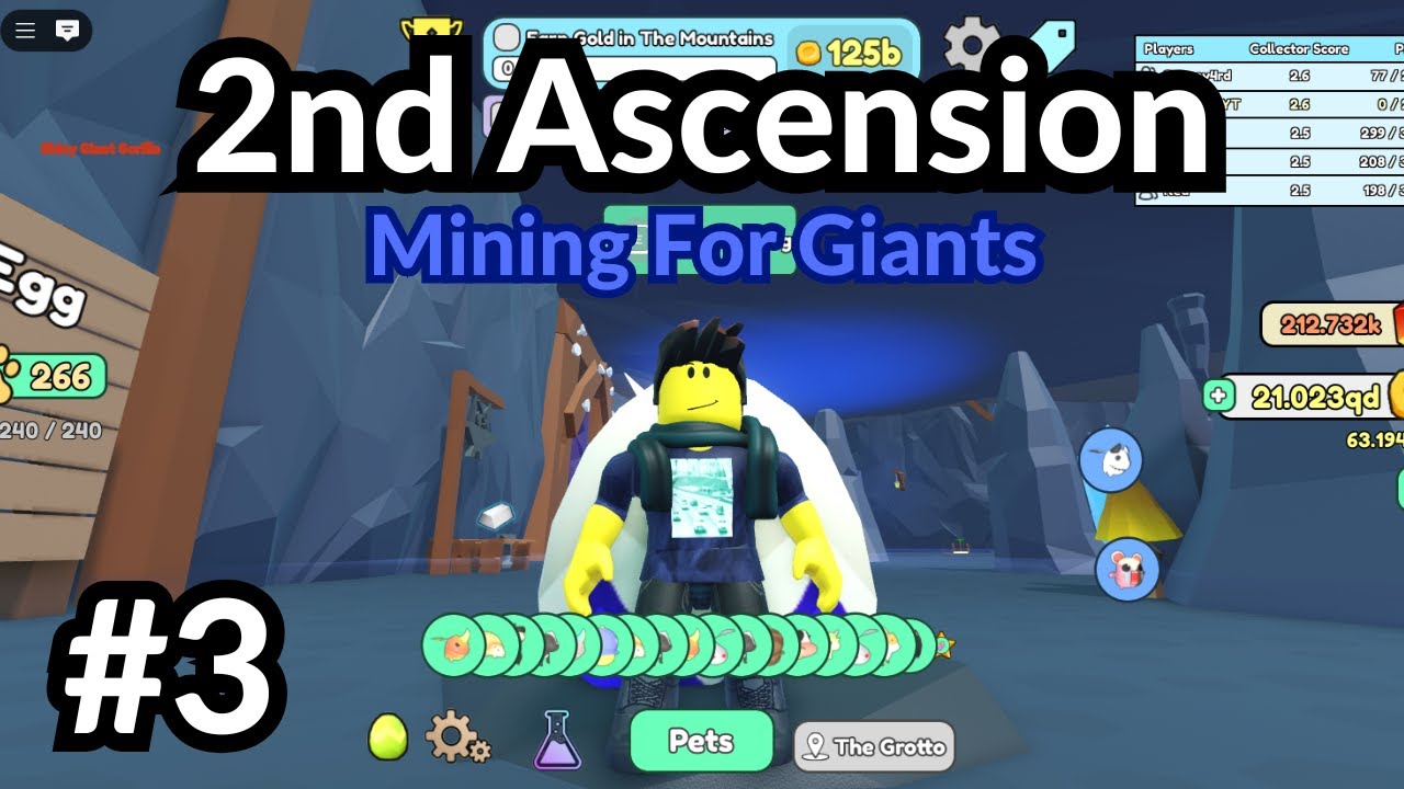 Roblox Collect All Pets | Mining For Giants (2nd Ascension) Part 3