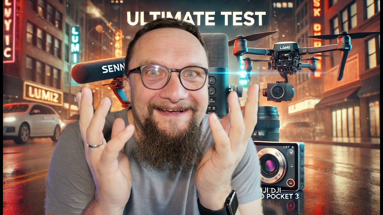 senheiser mk 200, lumix s5m2, obiektyw panasonic 50mm, osmo pocket 3, obiektyw anamorficzy
