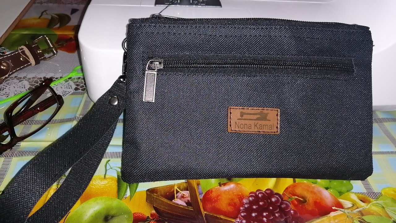 طريقه عمل شنطه يد رجالي How to make a men's handbag