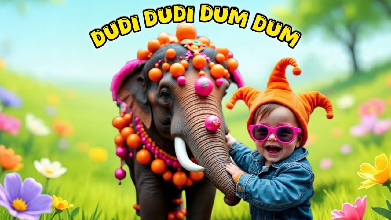 Dudi Dudi Dam Dam 🕺🐘| Cutest kids Elephant Dancing | Original Kids Song