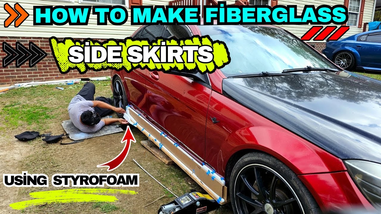 Как сделать боковые обвесы из стекловолокна с нуля (с использованием пенопласта) шаг за шагом.