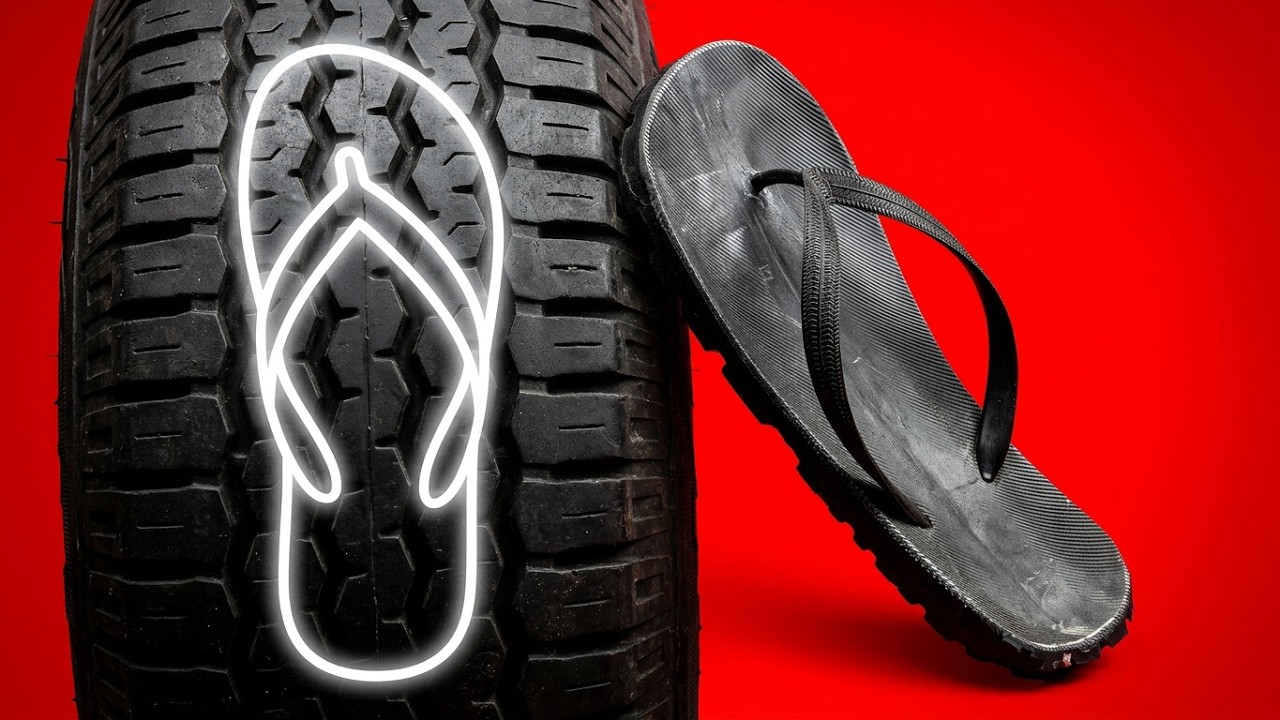 Making Flip Flops from Old Tyres