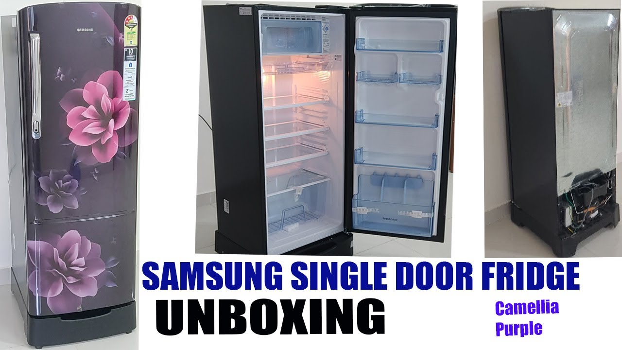 Unboxing SAMSUNG 230 L Single Door Fridge (Camellia Purple)