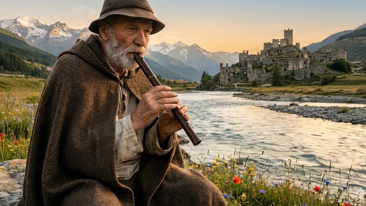 River of Ancient Light – Medieval Flute Music by the Castle for Sleep, Meditation & Study