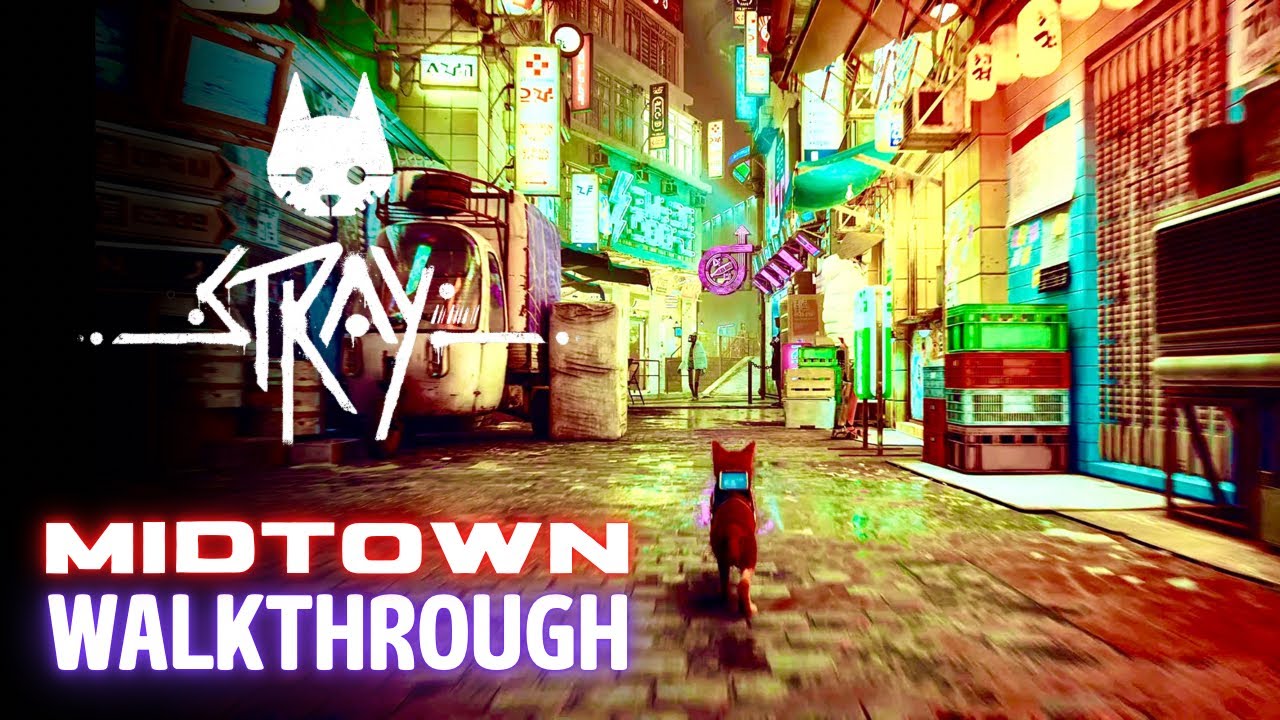 STRAY PS5 - Midtown Walkthrough (Blazer’s Worker Jacket & Worker Helmet | Steal the Atomic Battery)