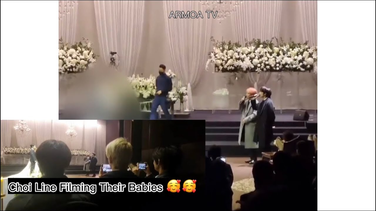 (Full) Huening and Taehyun Singing 10,000 Hours at a wedding + Choi line Reaction | TXT at a wedding