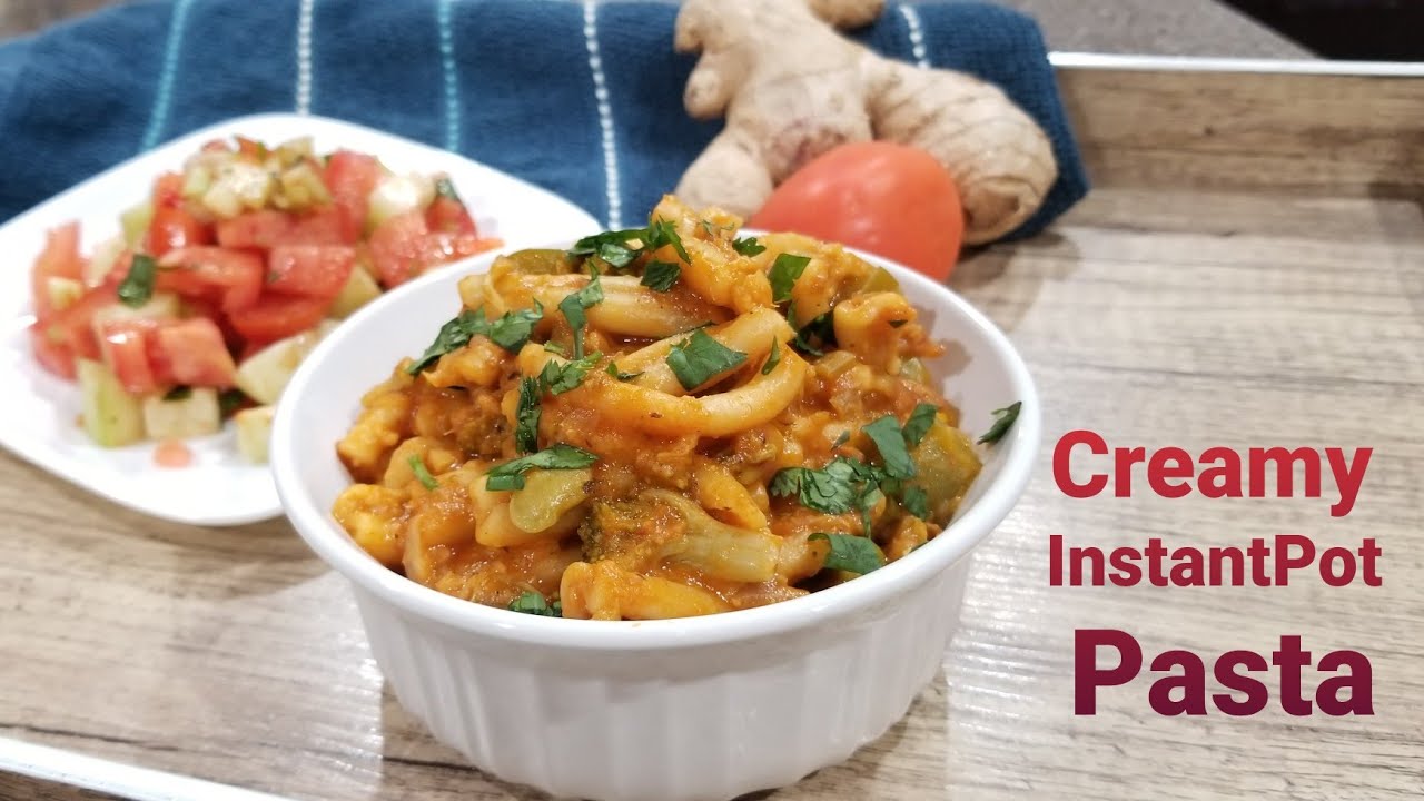 One Pot Instant Pot Vegetarian Pasta - Indian Style