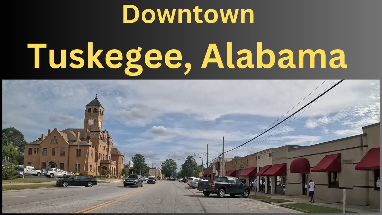 Downtown Tuskegee, AL | Dash Cam Driving Tour Alabama 4K